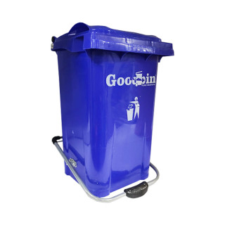 Мусорный бак  50 л Goodbin с педалью (синий)