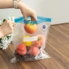 Вакуумный пакет с замком zip-lock и защитным клапаном для хранения продуктов многоразовый. 26х34см V