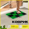 Коврик травка 42х56 см (чёрно-зелёный)