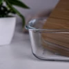 Контейнер "Studio" стеклянный (квадратный, крышка бамбуковая, 800мл)