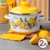 Кастрюля эмал цил  CITRON 2,0л ТМ Appetite