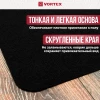Коврик влаговпитывающий, ребристый "Slim", без борта, подложка tpr, 40х60 см "VORTEX", чёрный