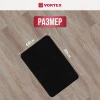Коврик влаговпитывающий, ребристый "Slim", без борта, подложка tpr, 60х90 см "VORTEX", чёрный