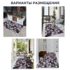 Коврик-дорожка "SHAHINTEX DIGITAL PRINT" (28) "Соты Мрамор" 120х1500 чёрно-серый (1м)