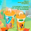 СТАКАН ДЕТСКИЙ  С КРЫШКОЙ, ПЕТЛЕЙ И  ДЕКОРОМ "МИ-МИ-МИШКИ" 400МЛ (Оранжевый)