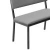 Банкетка 80*40 со спинкой гоб/кзам цв. каркас серый (pvc 110)