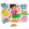 Деревянная игрушка. Рамка-вкладыш (30х22см) "ОДЕВАШКА. ДЕВОЧКА" (в слюде) Арт.AN02737