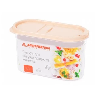 Емкость "Фиеста" (для сыпучих продуктов 1,2л, с клапаном)