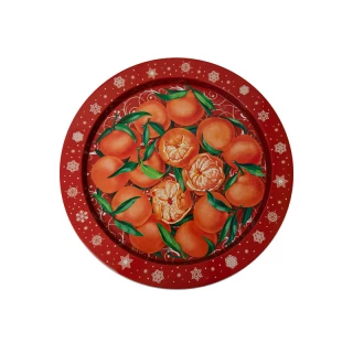 Поднос круглый "Мандарины" Ц379-01753